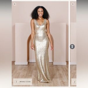 Revelry - Dakota Sequin Dress - minimally altered to slightly shorten straps